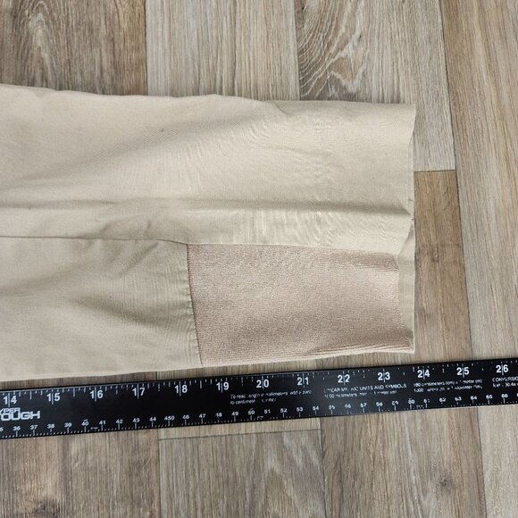 BCBGMAXAZRIA Women's‎ Size 10 Beige Flat Front Crop Baggy Pocket Dress Pants - Picture 8 of 9
